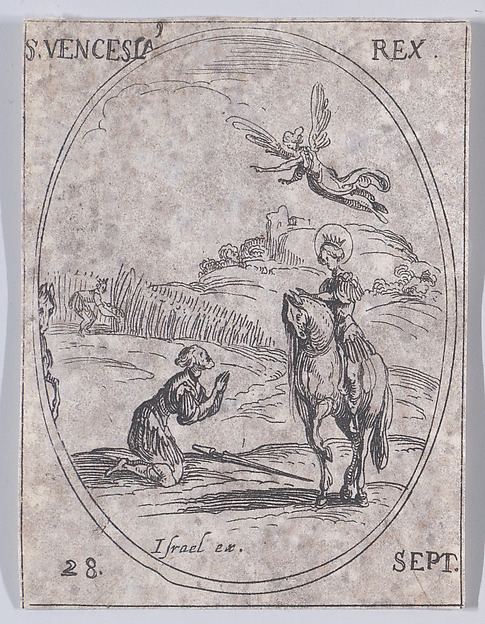 S. Wenceslas, roi (St. Wenceslaus, King), September 28th, from "Les Images De Tous Les Saincts et Saintes de L'Année" (Images of All of the Saints and Religious Events of the Year)