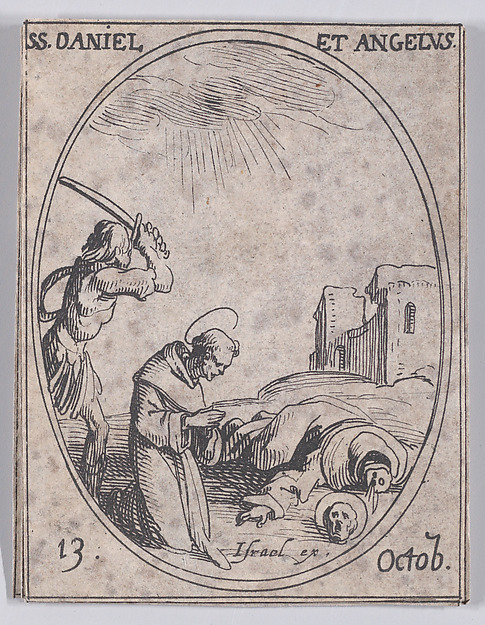 S. Daniel et S. Ange (St. Daniel and St. Angelus), October 13th, from "Les Images De Tous Les Saincts et Saintes de L'Année" (Images of All of the Saints and Religious Events of the Year)