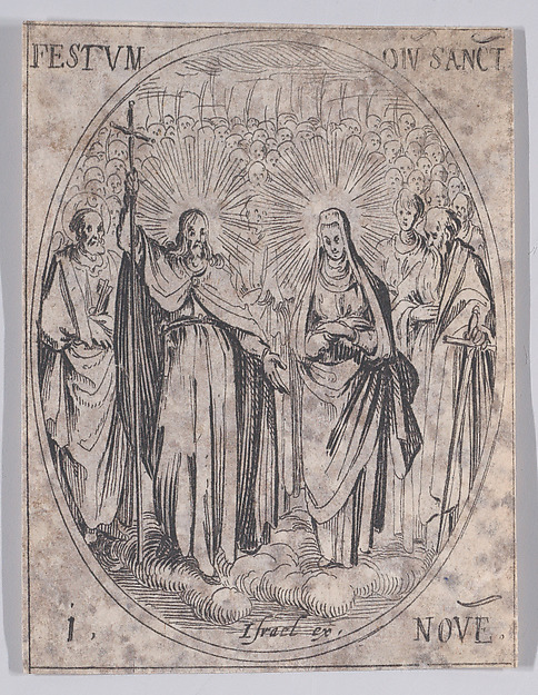 Le Fête de Tous Les Saints (Feast of All Saints), from November 1st, from "Les Images De Tous Les Saincts et Saintes de L'Année" (Images of All of the Saints and Religious Events of the Year)