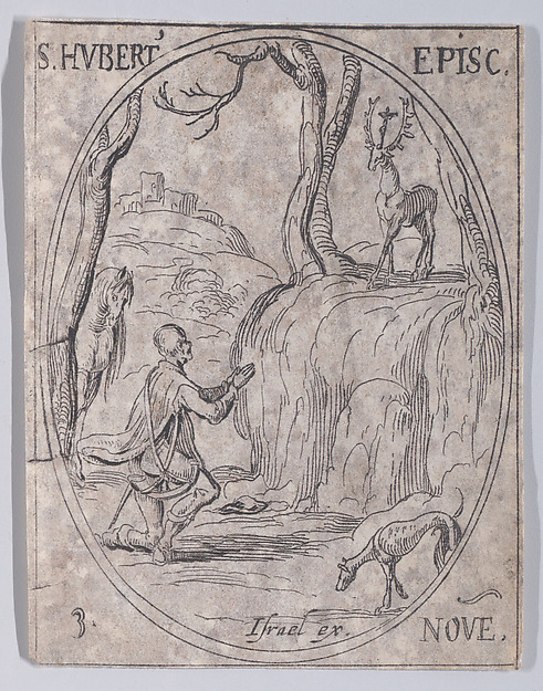 S. Hubert, évêque (St. Hubert, Bishop), from November 3rd, from "Les Images De Tous Les Saincts et Saintes de L'Année" (Images of All of the Saints and Religious Events of the Year)
