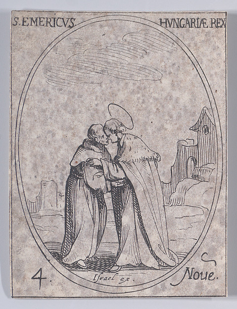 S. Emeri, Roi de Hongrie (St. Emeric, King of Hungary), from November 4th, from "Les Images De Tous Les Saincts et Saintes de L'Année" (Images of All of the Saints and Religious Events of the Year)