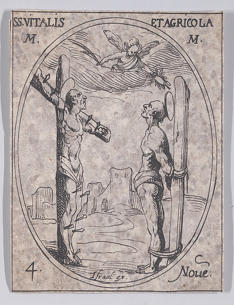 S. Vital et S. Agricole (St. Vitalis and St. Agricola), November 4th, from "Les Images De Tous Les Saincts et Saintes de L'Année" (Images of All of the Saints and Religious Events of the Year) by Jacques Callot