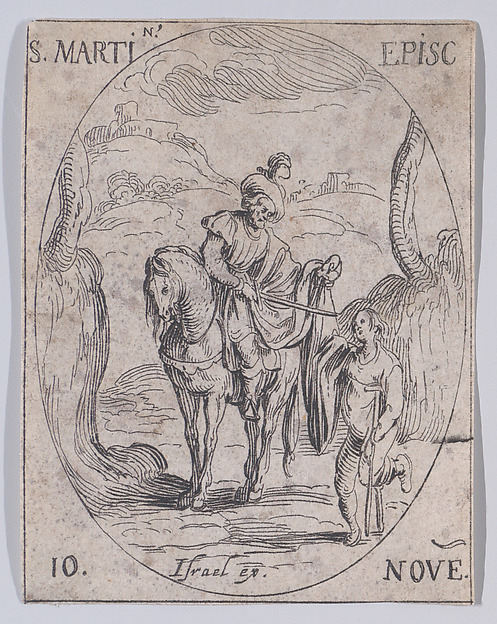 S. Martin, évêque (St. Martin, Bishop), November 10th, from "Les Images De Tous Les Saincts et Saintes de L'Année" (Images of All of the Saints and Religious Events of the Year)