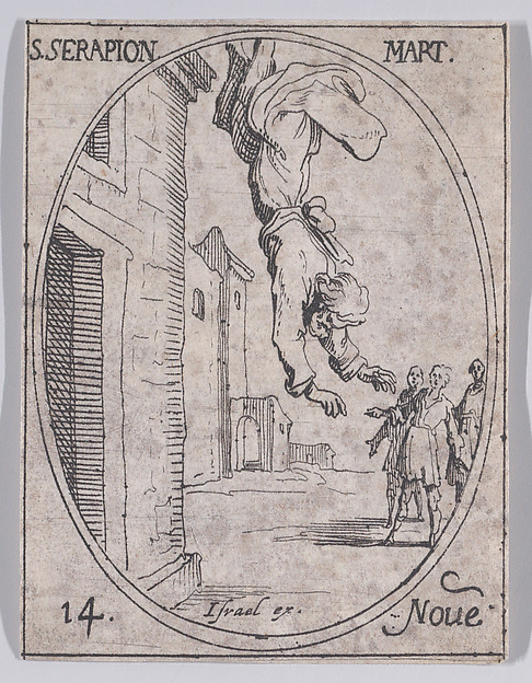 St. Serapion, Martyr, November 14th, from "Les Images De Tous Les Saincts et Saintes de L'Année" (Images of All of the Saints and Religious Events of the Year)