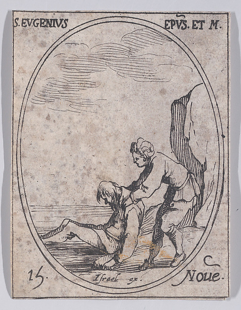 S. Eugène, évêque et martyr (St. Eugene, Bishop and Martyr), November 15th, from "Les Images De Tous Les Saincts et Saintes de L'Année" (Images of All of the Saints and Religious Events of the Year)