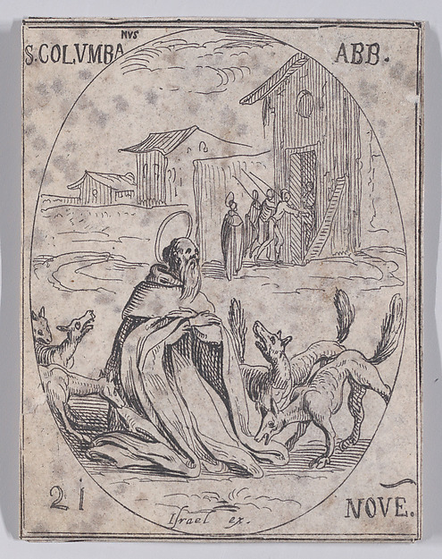 S. Colomban, abbé (St. Colomban, Abbot), November 21st, from "Les Images De Tous Les Saincts et Saintes de L'Année" (Images of All of the Saints and Religious Events of the Year)