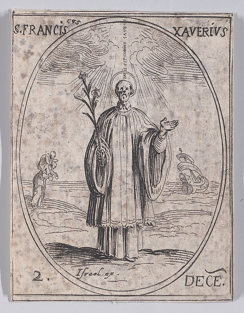 S. Francois Xavier (St. Francis Xavier), December 2nd, from "Les Images De Tous Les Saincts et Saintes de L'Année" (Images of All of the Saints and Religious Events of the Year)