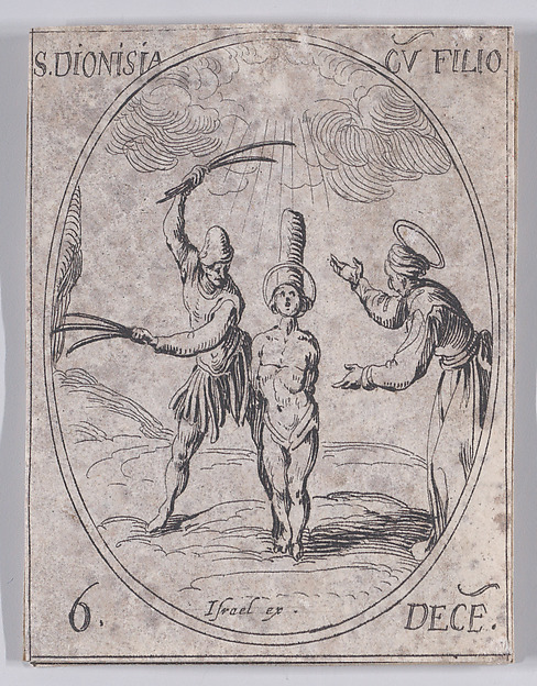 Ste. Denise et Son Fils (St. Dionysia and Her Son), December 6th, from "Les Images De Tous Les Saincts et Saintes de L'Année" (Images of All of the Saints and Religious Events of the Year)