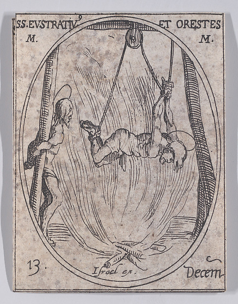 S. Eustrate et S. Oreste (St. Eustratius and St. Orestes), December 13th, from "Les Images De Tous Les Saincts et Saintes de L'Année" (Images of All of the Saints and Religious Events of the Year)