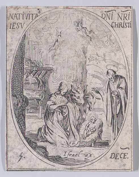 Nativité de N.-Segneur Jésus-Christ (The Nativity), December 25th, from "Les Images De Tous Les Saincts et Saintes de L'Année" (Images of All of the Saints and Religious Events of the Year) by Jacques Callot