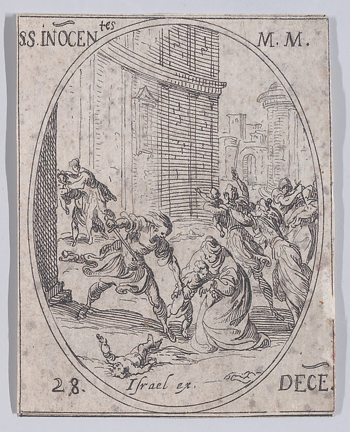 La Fête des Saints Innocentes (Feast of the Holy Innocents), December 28th, from "Les Images De Tous Les Saincts et Saintes de L'Année" (Images of All of the Saints and Religious Events of the Year)