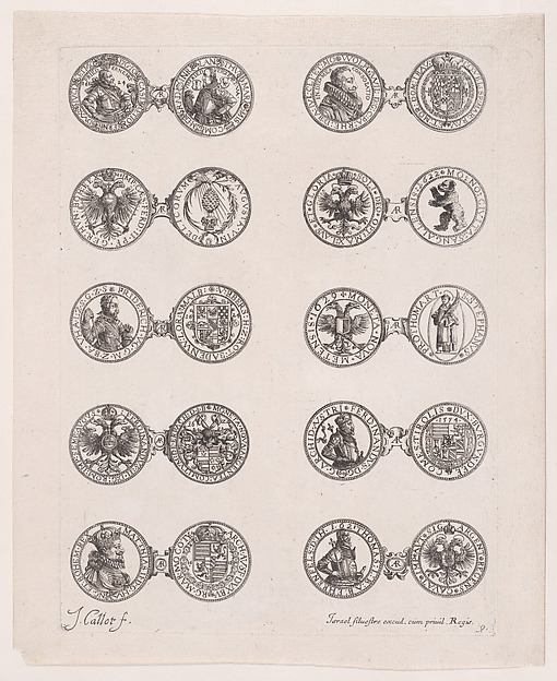9th Plate, Featuring 10 Coins Issued by European Princes in the 16th and 17th centuries, from Les Monnaies (The Currencies)