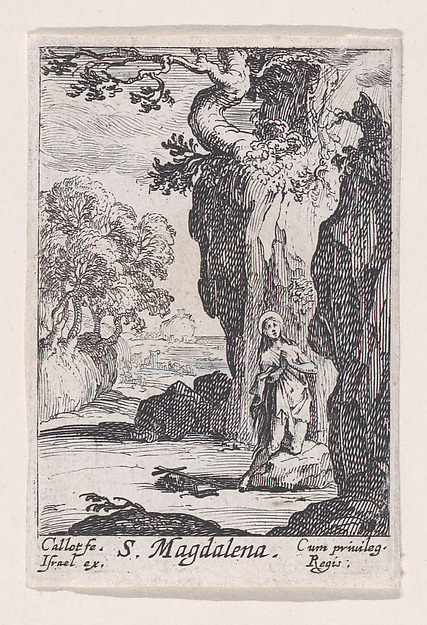 The Repentant Mary Magdalen, from "Les Pénitents et Pénitentes" (The Penitents) by Jacques Callot