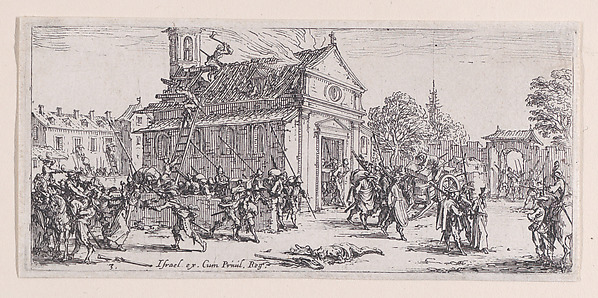 Dévastation d'un Monastère (Devastation of a Monastery), from Les Petites Misères de la Guerre (The Little Miseries of War), plate 3