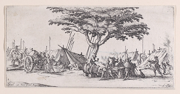 Le Campement (The Camp), from Les Petites Misères de la Guerre (The Little Miseries of War), plate 1