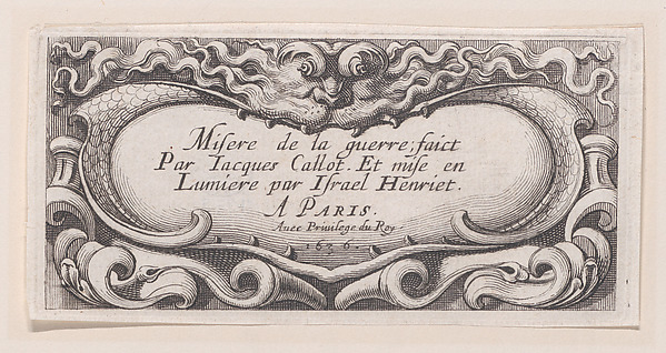 Frontispiece, from Les Petites Misères de la Guerre (The Little Miseries of War)