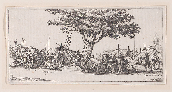 Le Campement (The Camp), from Les Petites Misères de la Guerre (The Little Miseries of War), plate 1
