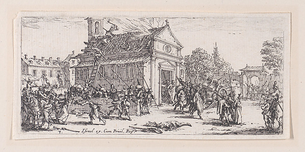 Dévastation d'un Monastère (Devastation of a Monastery), from Les Petites Misères de la Guerre (The Little Miseries of War), plate 3
