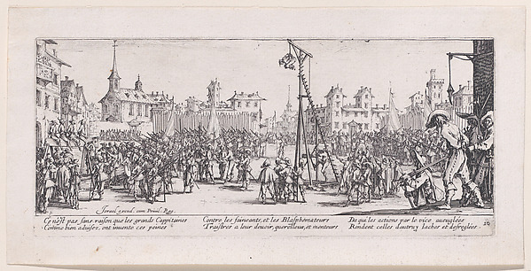 L'Estrapade (The Strappado), from Les Misères et les Mal-Heures de la Guerre (The Miseries and Misfortunes of War), plate 10