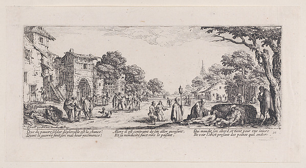 Les Mourants sur le Bord des Rouges (The Dying on the Edge of the Road), from Les Misères et les Mal-Heures de la Guerre (The Miseries and Misfortunes of War), plate 16