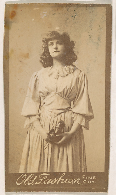Portrait of actress, from the Actresses series (N664) promoting Old Fashion Fine Cut Tobacco