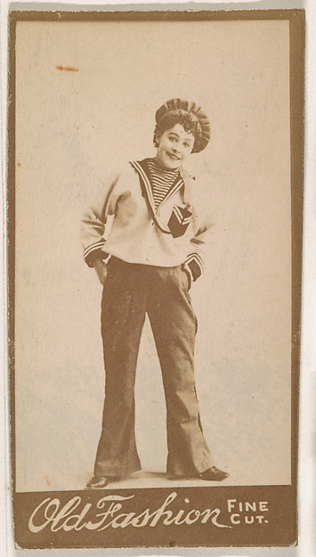 Actress wearing sailor costume, from the Actresses series (N664) promoting Old Fashion Fine Cut Tobacco