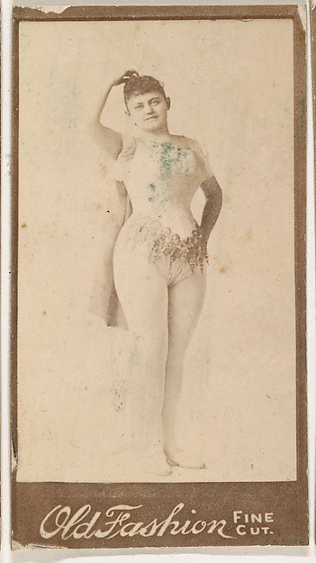 Actress holding hand to head, from the Actresses series (N664) promoting Old Fashion Fine Cut Tobacco