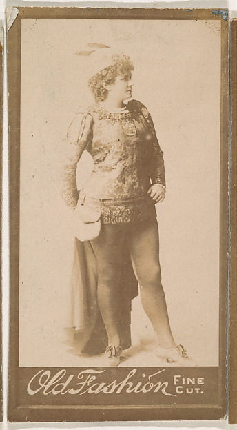 Portrait of actress, from the Actresses series (N664) promoting Old Fashion Fine Cut Tobacco