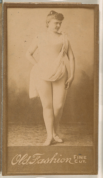 Portrait of actress, from the Actresses series (N664) promoting Old Fashion Fine Cut Tobacco