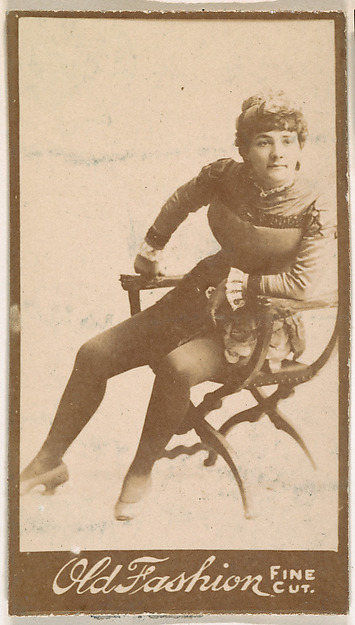 Actress seated on chair, from the Actresses series (N664) promoting Old Fashion Fine Cut Tobacco