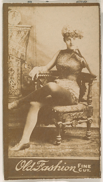 Seated actress, from the Actresses series (N664) promoting Old Fashion Fine Cut Tobacco