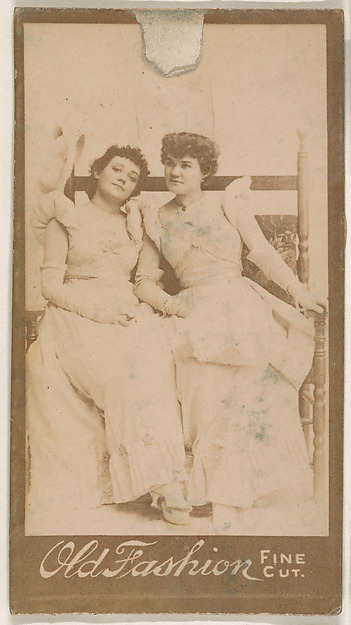 Portrait of seated actress, from the Actresses series (N664) promoting Old Fashion Fine Cut Tobacco