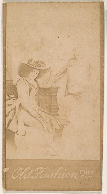 Pair of actresses, from the Actresses series (N664) promoting Old Fashion Fine Cut Tobacco