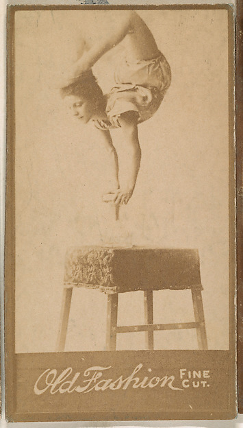 Acrobat, from the Actresses series (N664) promoting Old Fashion Fine Cut Tobacco