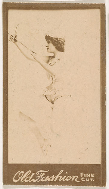 Actress with bow and arrow, from the Actresses series (N664) promoting Old Fashion Fine Cut Tobacco