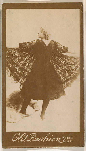 Dancer with lace skirt, from the Actresses series (N664) promoting Old Fashion Fine Cut Tobacco