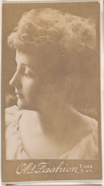 Actress in profile, from the Actresses series (N664) promoting Old Fashion Fine Cut Tobacco