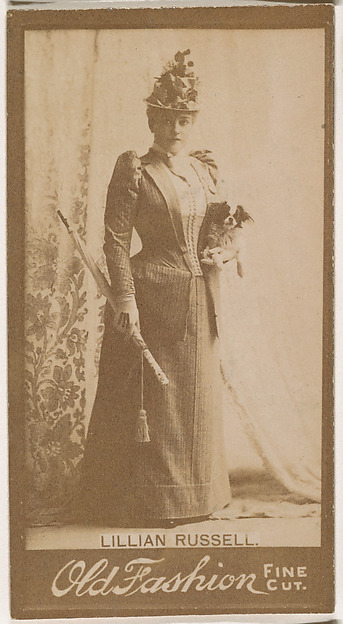 Lillian Russell, from the Actresses series (N664) promoting Old Fashion Fine Cut Tobacco