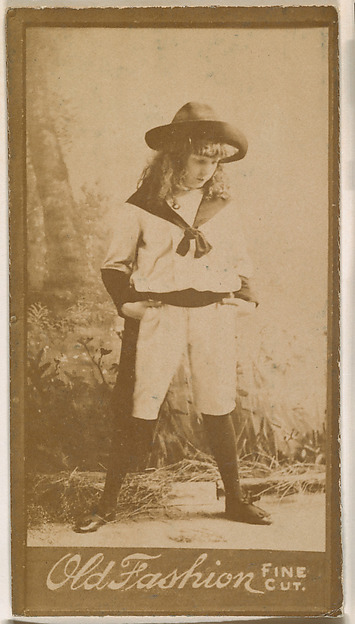 Actress wearing sailor costume, from the Actresses series (N664) promoting Old Fashion Fine Cut Tobacco