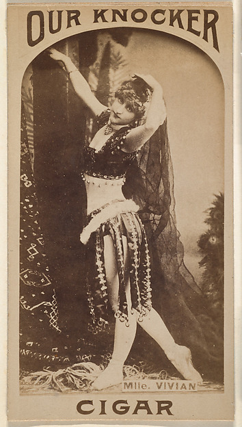 Mlle. Vivian, from the Actresses series (N665) promoting Our Knocker Cigars