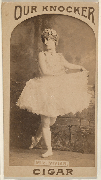 Mlle. Vivian, from the Actresses series (N665) promoting Our Knocker Cigars