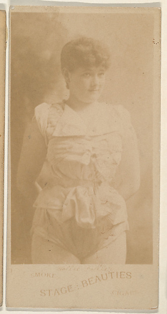 Actress standing with hands behind back, from the Actresses series (N666) to promote Stage Beauties Cigars