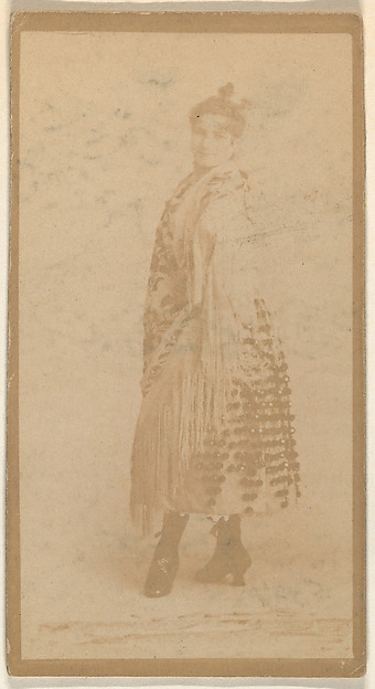 Standing actress wrapped in shawl, from the Actresses series (N668)