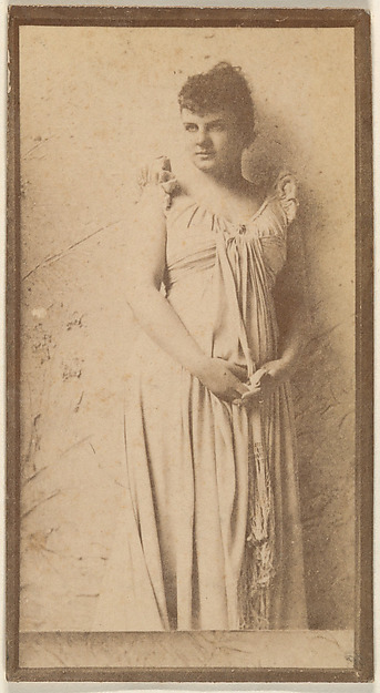 Standing actress in simple white gown, from the Actresses series (N668)