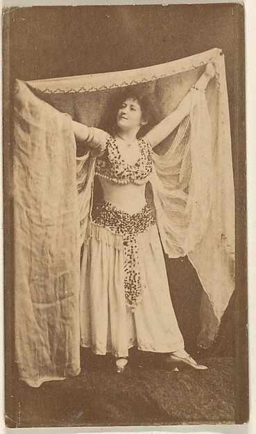 Dancer holding shawl above head, from the Actresses series (N668)