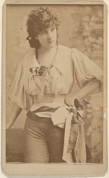 Actress wearing costume with bowed sash at waist, from the Actresses series (N668)