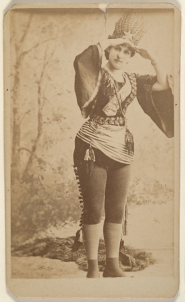 Actress adjusting hat, from the Actresses series (N668)