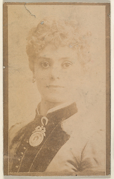 Portrait of actress wearing large brooch, from the Actresses series (N668)