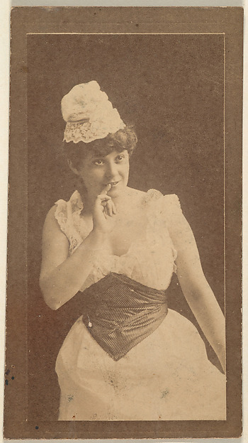 Actress holding finger up to lips, from the Actresses series (N668)