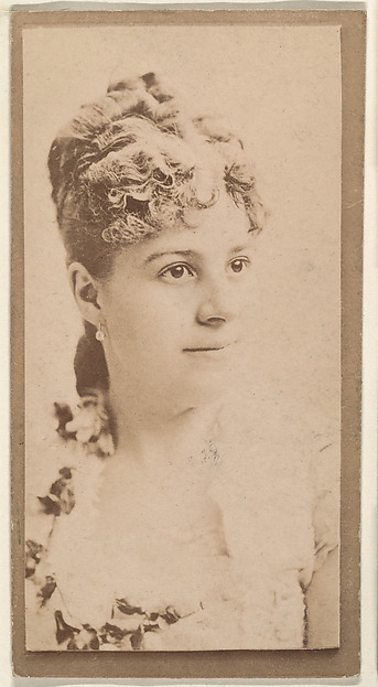 Actress wearing dress with floral neckline, from the Actresses series (N668)